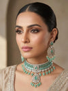 MIRIN Sabyasachi inspired Mint choker set, Victorian style kundan necklace set in doublet stone, Indian Pakistani wedding jewelry