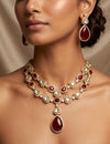 SHRIYA Red Necklace Set