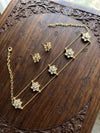NOORIE clear stones Premium quality kundan and polki choker necklace with studs, Matt gold finish Indian ethnic jewelry