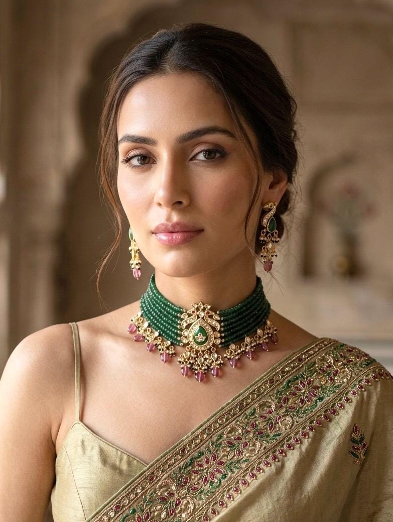 ALIZA Green Necklace Set