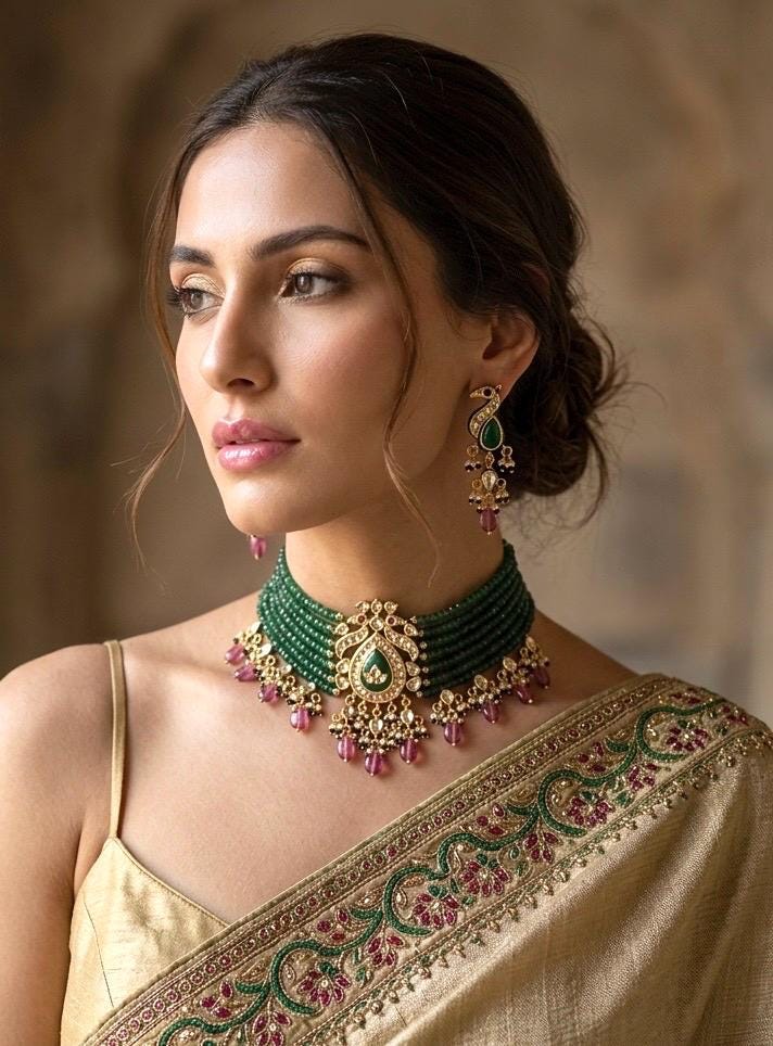 ALIZA Green Necklace Set