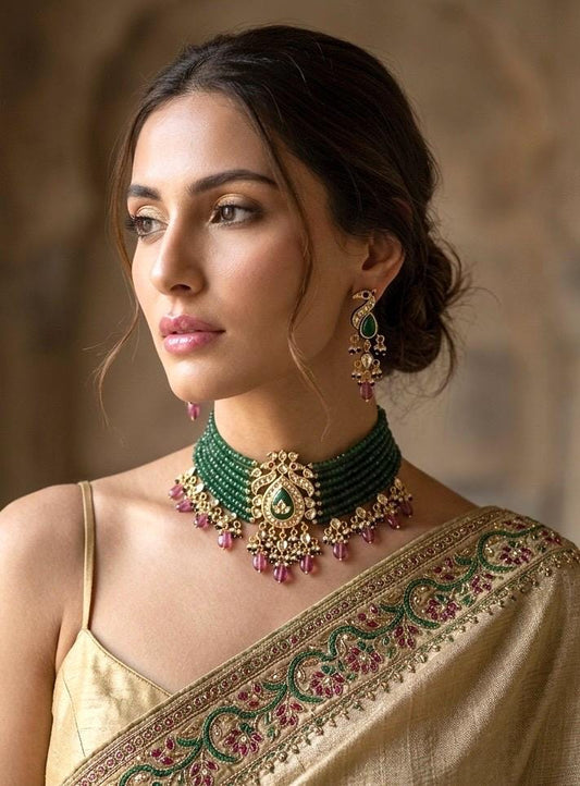 ALIZA Green Necklace Set