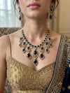SHAMA Dark Blue AD Necklace Set